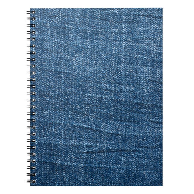 Cuaderno Textura de Denim Azul: Jeans Clásicos. (Frente)
