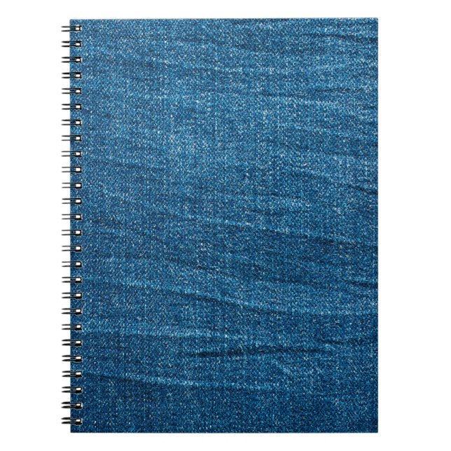 Cuaderno Textura de denim azul, textura de Bluejeans (Frente)