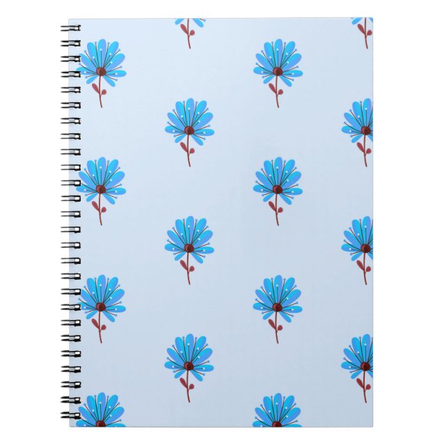 Cuaderno Textura de flores de patrón de fondo (Frente)