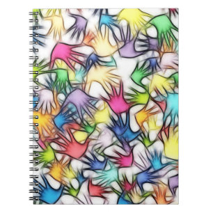 Cuaderno Textura de fondo abstracta de manos