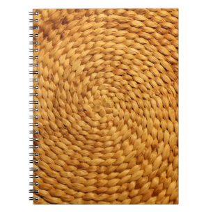 Cuaderno textura de fondo de bast trenzado marrón