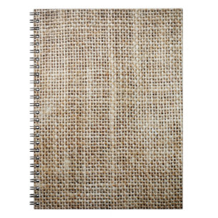 Cuaderno Textura de fondo de Burlap Hessian