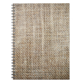Cuaderno Textura de fondo de Burlap Hessian