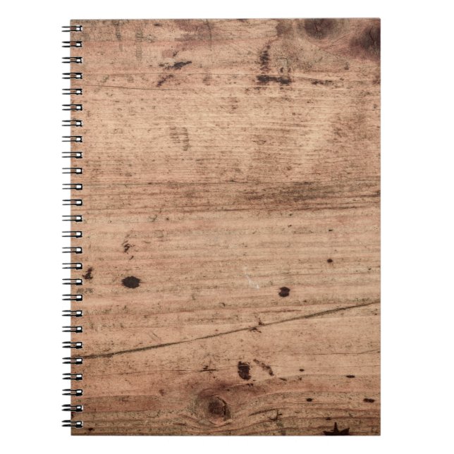Cuaderno Textura de fondo de madera rayada envejecida (Frente)