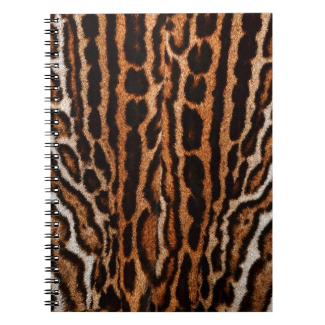 Cuaderno textura de fondo de piel de leopardo (Frente)
