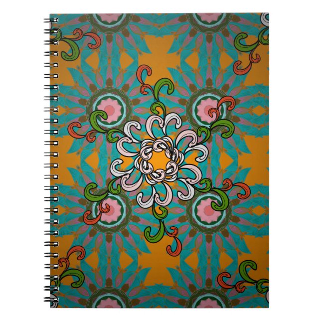 Cuaderno Textura de fondo, fondo de pantalla, tema floral e (Frente)