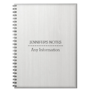 Cuaderno Textura de grano de madera blanca