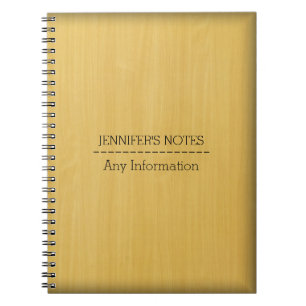 Cuaderno Textura de grano de madera de oro