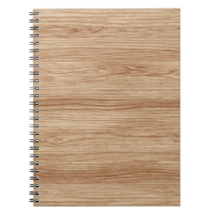 Cuaderno Textura de grano de madera de roble de luz natural