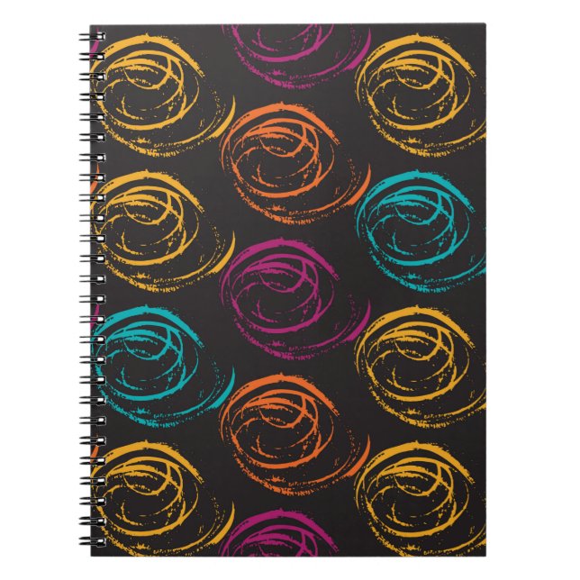 Cuaderno Textura de grano pintada a mano. Elemento geométri (Frente)