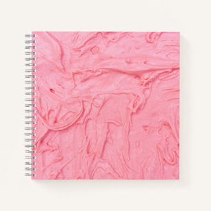 Cuaderno Textura de helado de fresa rosa