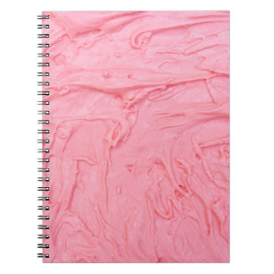 Cuaderno Textura de helado de fresa rosa