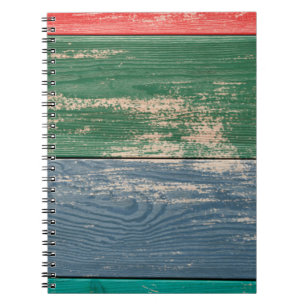 Cuaderno Textura de la superficie de madera de color como f