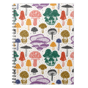 Cuaderno Textura de la tinta de las setas del bosque