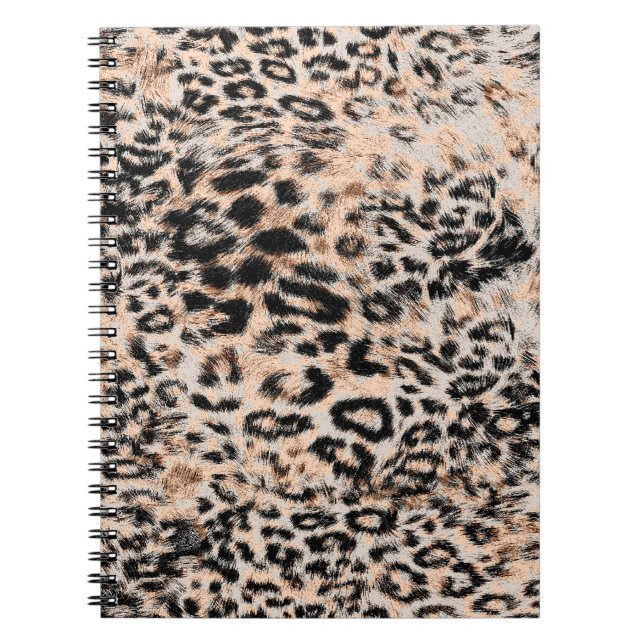 Cuaderno Textura de leopardo, patrón de impresión animal le (Frente)