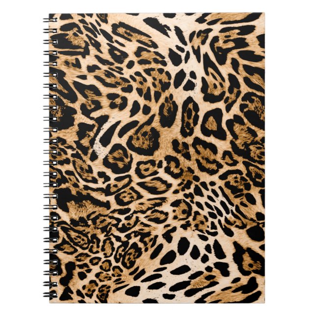 Cuaderno Textura de leopardo sin foco, piel animal (Frente)