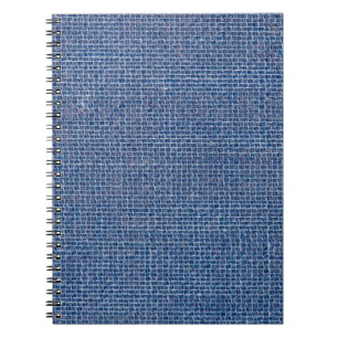 Cuaderno Textura de lino azul cierre fondo de foto.