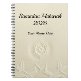 Cuaderno Textura de Lino Crema Minimalista Ramadan
