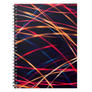 Cuaderno Textura de luces de neón con exposición larga.abst