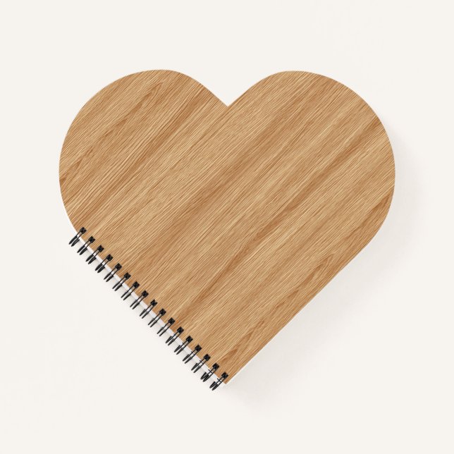 Cuaderno Textura de madera cálida con grano de flujo natura (Anverso)