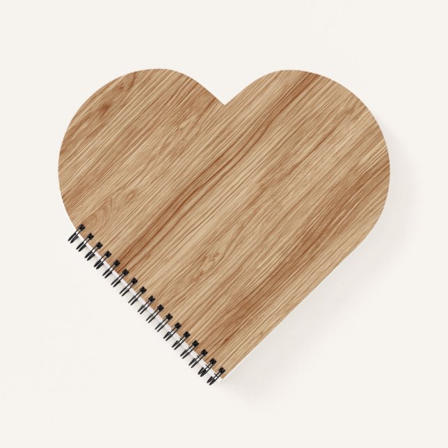 Cuaderno Textura de madera de roble con grano natural ilumi (Anverso)
