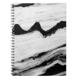Cuaderno textura de mármol blanco y negro natural, lujosa