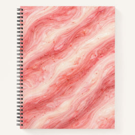 Cuaderno Textura de mármol de batido de fresa