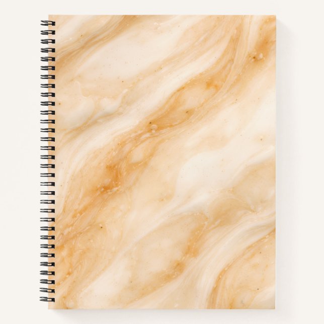 Cuaderno Textura de mármol de batido de vainilla (Anverso)