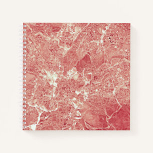 Cuaderno Textura de mármol de oro Rosa
