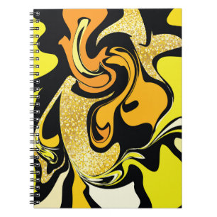 Cuaderno Textura de mármol dorado de lujo
