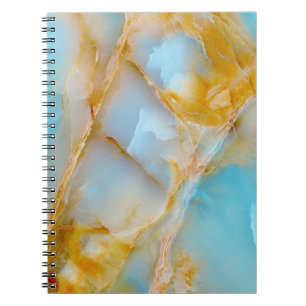 Cuaderno Textura de mármol, interior de ónice colorido.
