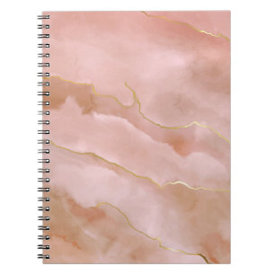 Cuaderno Textura de mármol líquido rosa
