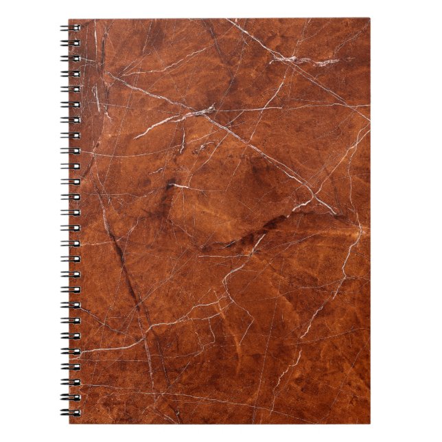 Cuaderno Textura de mármol marrón vintage (Frente)
