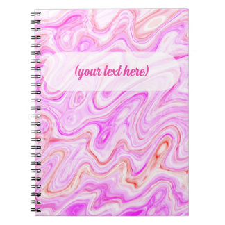 Cuaderno Textura de mármol rosa bebé pintura líquida abstra