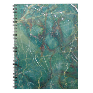 Cuaderno Textura de mármol verde malaquita, estructura de d