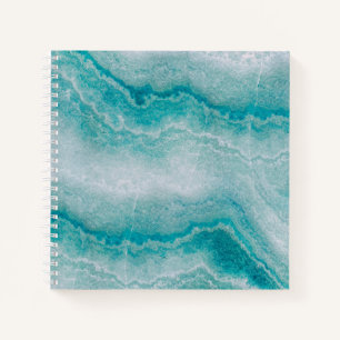 Cuaderno Textura de mármol verde marino
