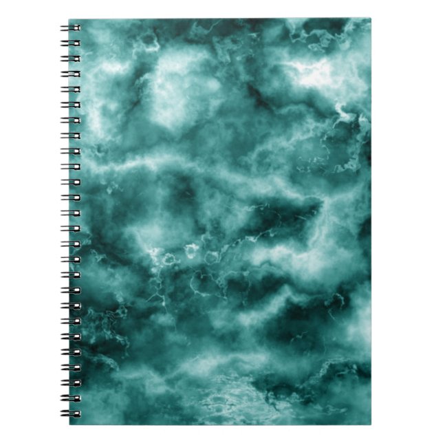 Cuaderno Textura de mármol verde oscuro (Frente)
