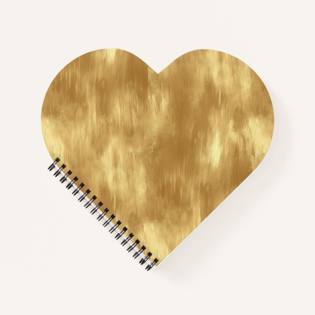 Cuaderno Textura de oro cepillado abstracto (Anverso)