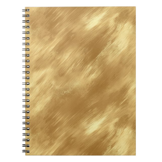 Cuaderno Textura de oro cepillado abstracto (Frente)
