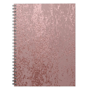 Cuaderno Textura de oro metálico, cuarzo rosa.