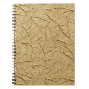 Cuaderno Textura de papel artesanal natural en beige cálido