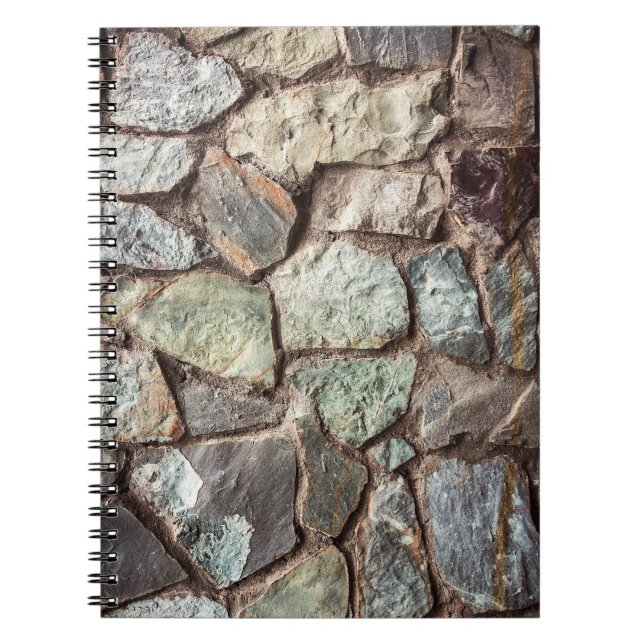 Cuaderno Textura de pared de piedra (Frente)