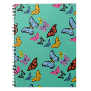 Cuaderno Textura de patrón de mariposa