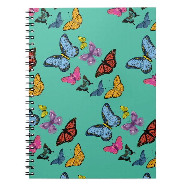 Cuaderno Textura de patrón de mariposa (Frente)