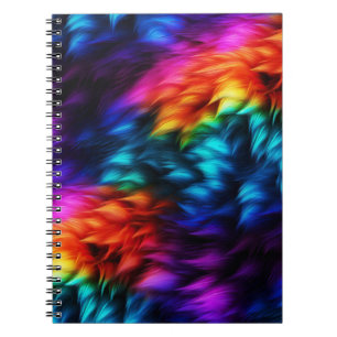 Cuaderno textura de pelaje de monstruo falso de arcoíris br