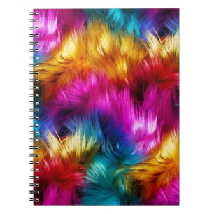 Cuaderno textura de pelaje de monstruo falso de arcoíris br