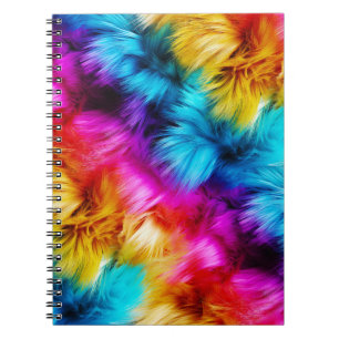 Cuaderno textura de pelaje de monstruo falso de arcoíris br