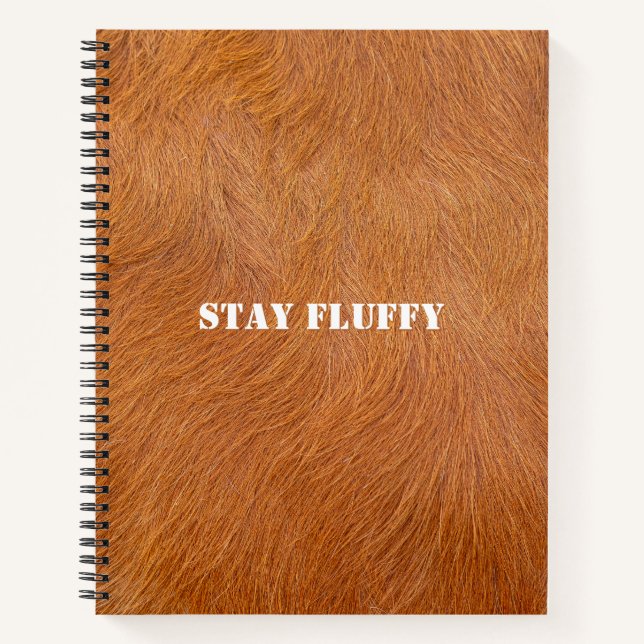 Cuaderno Textura de pelo de vaca Highland marrón (Anverso)