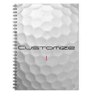 Cuaderno Textura de pelota de golf blanca con hoyuelos Nomb