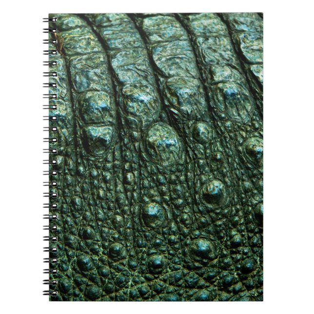 Cuaderno Textura de piel de cocodrilo verde (Frente)